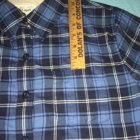 L.L. BEAN fleece lined button up long sleeve flannel cozy shacket NEW size S - Picture 9 of 12